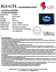 3.95/CT Natural Blue Sapphire With Govt Lab Certificate-BLUSA9W